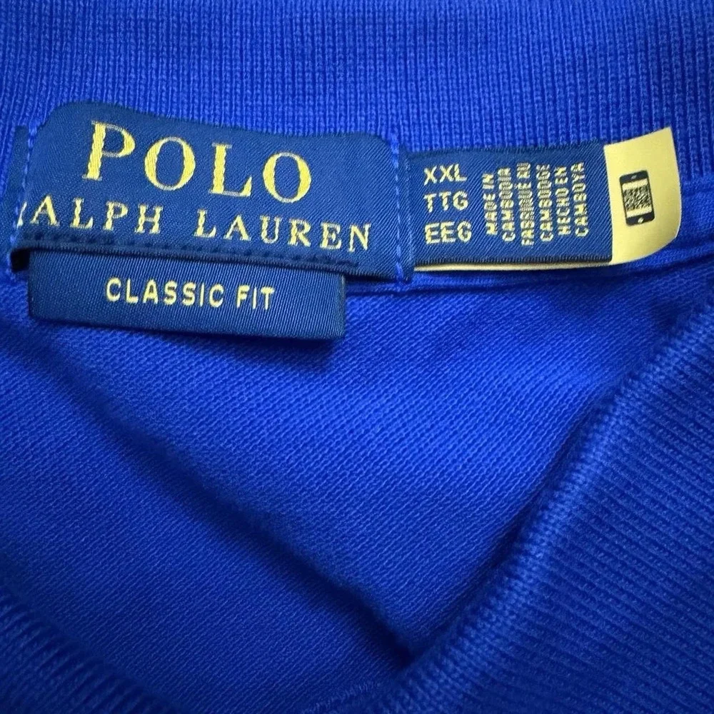 Polo Ralph Lauren Blue Polo Men's Size 2XL Preppy Casual Kanye School